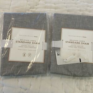 Pottery Barn Teen set of 2 Belgian linen standard shams